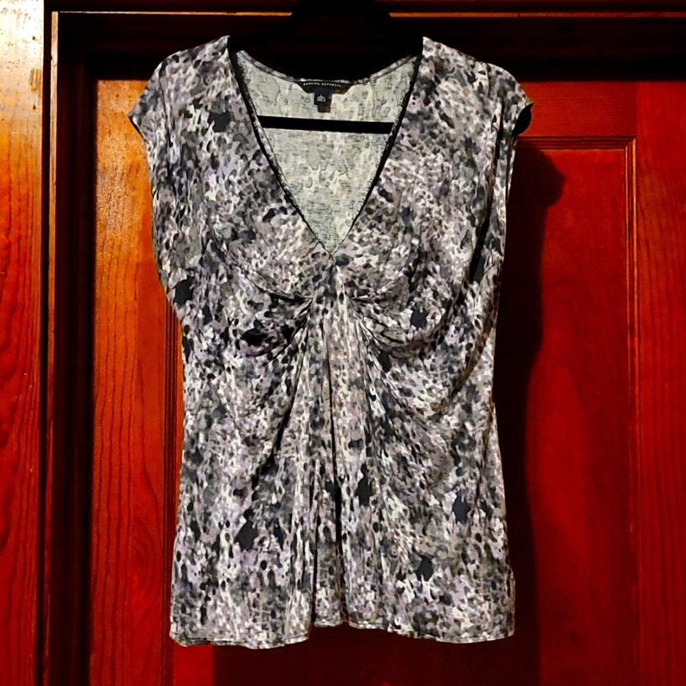 Banana Republic size Large,  lavender black and white pattern